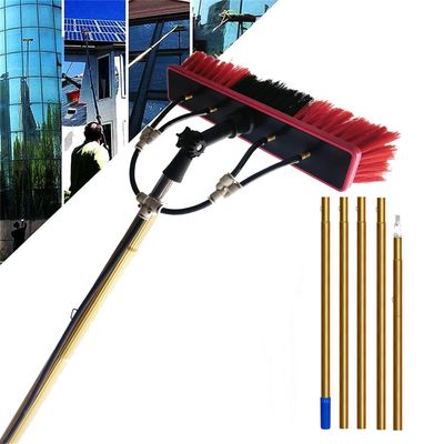 3-10M Water Fed Window Cleaning Pole, Water Fed Telescopic Cleaner Brush, Cleaning Photovoltaic and Solar Panels Extension Pole,9M/55cm Brush Head