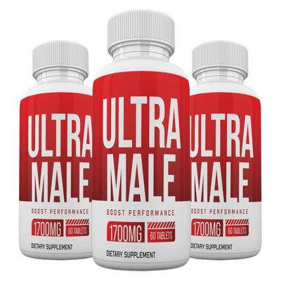(3 Pack) Ultra Male Pills, Power Ultra Male Supplement Advanced Formula, 180 Count