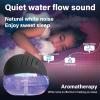 Air Aroma Diffuser - Colorful Night Light and Soothing Water Flow Sound - Suitable for Children, Pets and Smokers - Suitable for Home, Office - 3 x 10 ml Essential Oil Aroma Freshener - Black view 3