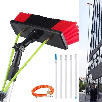 Window Cleaning Kit Window Cleaning Pole Water Fed Telescopic Brush Extendable Cleaner Conservatory Roof for Solar Photovoltaic Panel Cleaning, Trucks Windows Washing