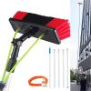 Window Cleaning Kit Window Cleaning Pole Water Fed Telescopic Brush Extendable Cleaner Conservatory Roof for Solar Photovoltaic Panel Cleaning, Trucks Windows Washing view 1
