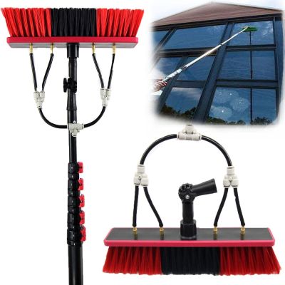 Telescopic Rod Cleaning Brush 3-11m Window Cleaning Pole,Water Fed Telescopic Brush,Extendable Cleaner Conservatory Roof,Cleaning Photovoltaic and Solar Panels (Size : 5./18FT)
