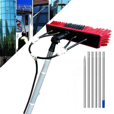 3m-9m Adjustable Solar Panel Cleaning Brush and Pole, Window Cleaner Brush & Water Fed Pole Kit, Solar Panel Cleaning System Window Washing Equipment Tool,5M/35cm Brush Head
