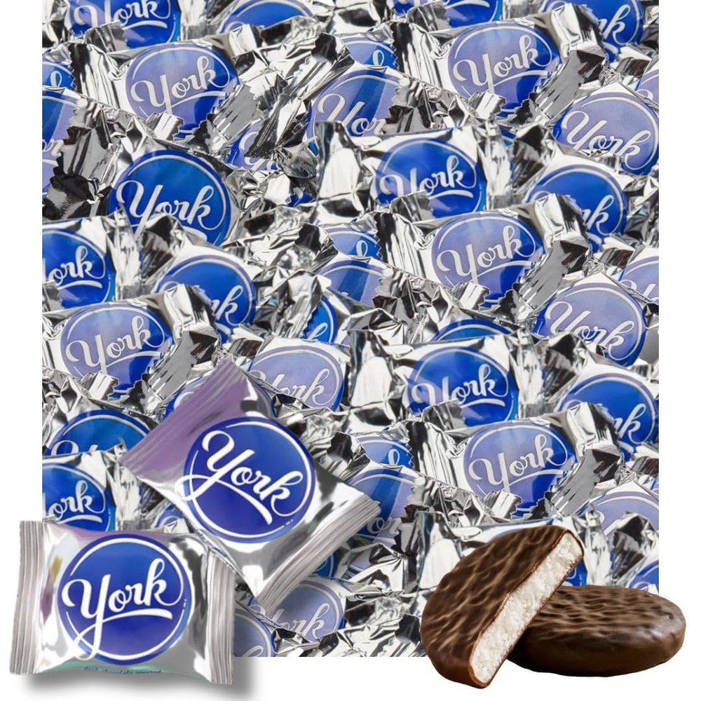 Candykrave Yorkes Peppermint Patties Dark Chocolate Mint Candy, Bulk Chocolate Cool Mint Candy Pack Individually Wrapped 1lb (30 Pieces) - Perfect for Parties, Birthday, Thanksgiving and Holidays