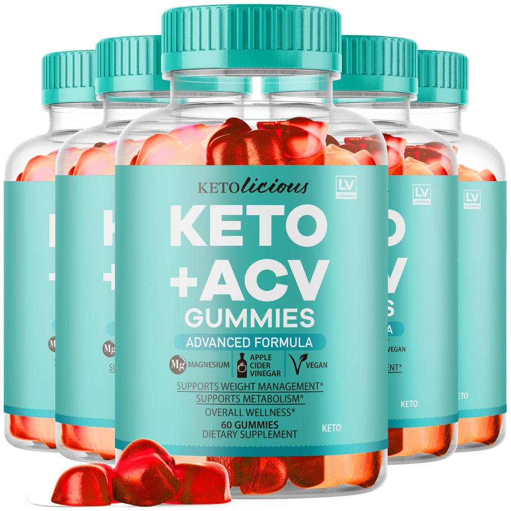 (5 Pack) Ketolicious Keto ACV Gummies, Ketolicious Gummys Advanced Formula 1050MG, All Natural Premium Plus Apple Cider Vinegar Gummy Maximum Strength Gomitas Reviews, 300 Gummies for 5 Months