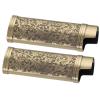 2pcs Lighter Case Cover Vintage Floral Pattern Stamp Zinc Alloy Shell for Lighter (Bronze) view 3