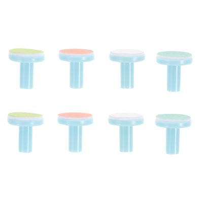 BIUDECO 8pcs Electric Nail Drill Replacement Grinding Heads for Safe Nail Trimming Ergonomic Design for Use Material Blue Base