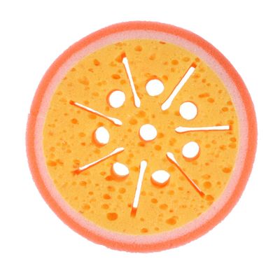 FOYTOKI Wash Sponge Fruit-Shaped Cleaning Sponge for Dishwashing and Kitchen Use Strong Decontamination Eraser Brush Orange Color for Kitchenware and Furniture Cleaning