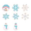 8pcs Blue Icing Christmas Gingerbread Cookies UV DTF Cup Stickers, Waterproof Sticker Pack for Decorating Mugs, Cups,DIY Art Supplies view 1