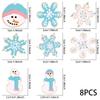 8pcs Blue Icing Christmas Gingerbread Cookies UV DTF Cup Stickers, Waterproof Sticker Pack for Decorating Mugs, Cups,DIY Art Supplies view 2