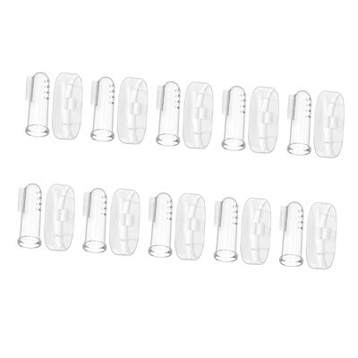Outanaya 10sets Finger Toothbrush Set Oral Massagers Soft Silicone Teething Brushes for Toddlers Gentle Dual-Sided Design for Teeth Tongue Cleaning Safe for Boy Girl Storage Box