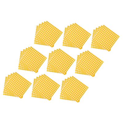 Unomor 100pcs Yellow Plaid Kraft Paper Sandwich Bags Grease-resistant Wrapping Paper for Cafes