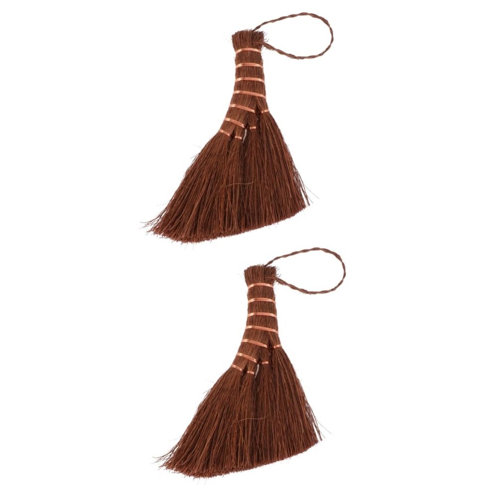 PLAFOPE 2pcs Mini Cleaning Broom Soft Bristle Brush Lightweight Household Cleaning Tool Handle for Dusters for