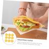 PRETYZOOM 100pcs Fried Food Packaging Papers Yellow Checkered Sandwich Wraps Grease Resistant Food Wrap for Restaurants Cafes and Home Use Chic Decorative Design for Stylish Presentation view 3