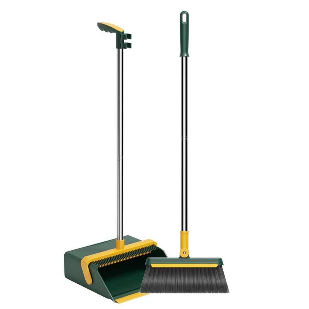 JBNCRYGD Broom and Dustpan Set with Combo dust pan Holder Closet Wall Hanging Vacuum vacbroom Brush Cleaning Supplies for Housekeeping Home Essentials