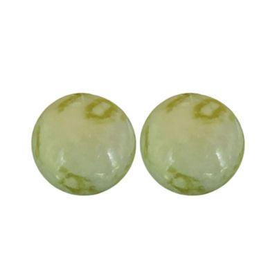 BCOATH 2pcs Natural Jade Fitness Handballs for Elderly Care Massage Solid Balls for Hand Exercise and Stress Relief Grain Random