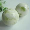 BCOATH 2pcs Natural Jade Fitness Handballs for Elderly Care Massage Solid Balls for Hand Exercise and Stress Relief Grain Random view 2