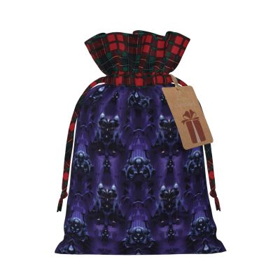 YHNNHJUJ Christmas Drawstring Bags For Presents - Xmas Santa Bags, Candy Bag, Wrapping Gift Bags With Tags, Perfect For New Year & Xmas Holiday Party Goodies
