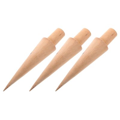 FELTECHELECTR Ice Cream Cone Molds 3pcs Wood Molding Set Egg Cone Roller for Homemade Treats Easy to Use