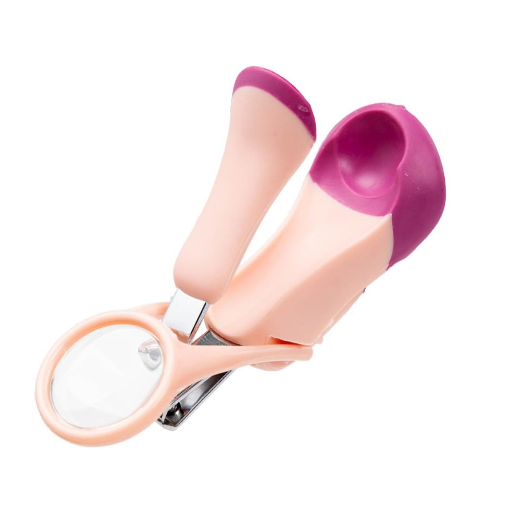 HAPINARY Baby Nail Trimmer Safe Secure Fingernail Scissors Magnifier Nail Clipper for Boys and Girls Comfortable Handle