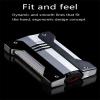 HUZHUAN Ultra-Thin Butane Lighter, Stainless Steel Cigar Lighter, Adjustable Flame Size, Refillable Gas Belt, Blue Jet Flame Torch Windproof Lighter, High-end Gift for Husband and Father(Silver) view 2