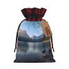 WEFFGDCFG Christmas Drawstring Gift Bags - Glacier National Park - Xmas Santa Sacks Bags, Candy Bag, Present Wrapping Bag, Christmas Ornaments, New Year, Holiday Party Goodies view 1