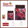 WEFFGDCFG Christmas Drawstring Gift Bags - Red Flowers - Xmas Santa Sacks Bags, Candy Bag, Present Wrapping Bag, Christmas Ornaments, New Year, Holiday Party Goodies view 4