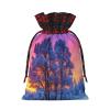 WEFFGDCFG Christmas Drawstring Gift Bags - Winter - Xmas Santa Sacks Bags, Candy Bag, Present Wrapping Bag, Christmas Ornaments, New Year, Holiday Party Goodies view 2