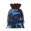 WEFFGDCFG Christmas Drawstring Gift Bags - Palm Tree Blue - Xmas Santa Sacks Bags, Candy Bag, Present Wrapping Bag, Christmas Ornaments, New Year, Holiday Party Goodies view 2