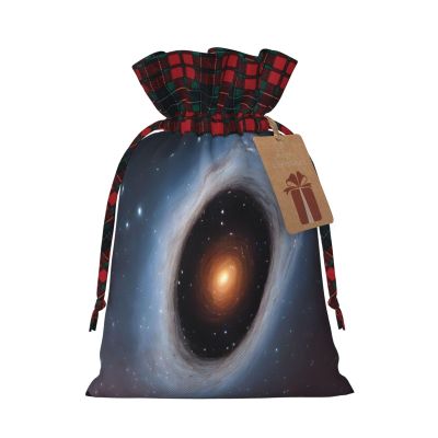 WEFFGDCFG Christmas Drawstring Gift Bags - Galaxy - Xmas Santa Sacks Bags, Candy Bag, Present Wrapping Bag, Christmas Ornaments, New Year, Holiday Party Goodies