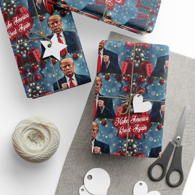 Maga Gift Wrap - Trump Wrap - Make Christmas Great Again