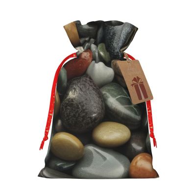 WEFFGDCFG Christmas Drawstring Gift Bags With Tags - Cobble - Xmas Santa Sacks Bags, Candy Bag, Present Wrapping Bag, Christmas Ornaments, New Year, Holiday Party Goodies