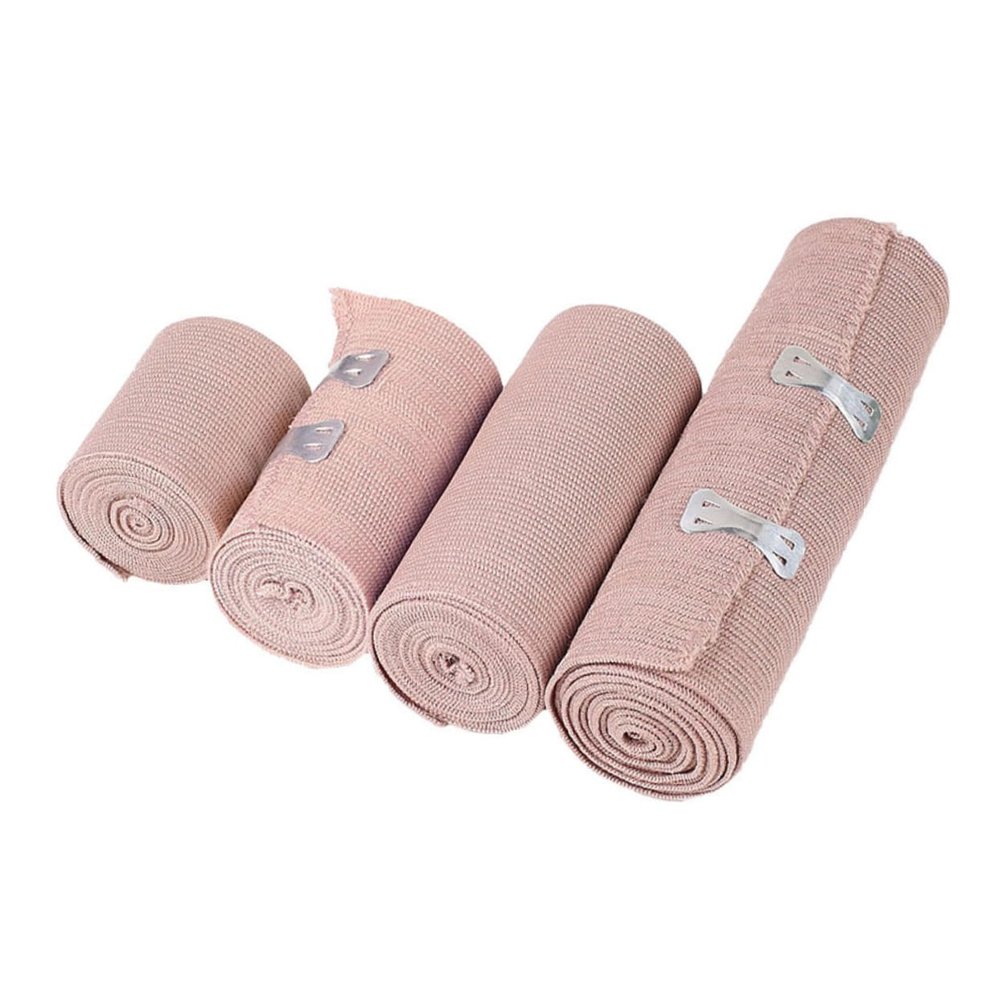 FOYTOKI 4pcs Elastic Bandage Wraps Comfortable Breathable Compression Straps for Wound Care Sports Protection Post-Surgery Support