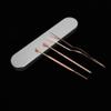 3-Piece Stainless Steel Ear Pick Double Head Ear Lard Remover Curette Tweezers Set Beauty Tool For Ear Picking With Spiral view 3