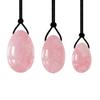 JPHHRP 3PCS Rose Quartz Yoni Egg Jade Ball Massage Wand Set Natural Stone Women Kegel Exercise Jade Egg,Pink,3PCS view 1