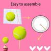 18pcs Glitter Tennis Ball Cupcake Topper for Tennis Sport Theme Party Favors Decorations Men Women Happy Birthday Party Decor Supplies view 4
