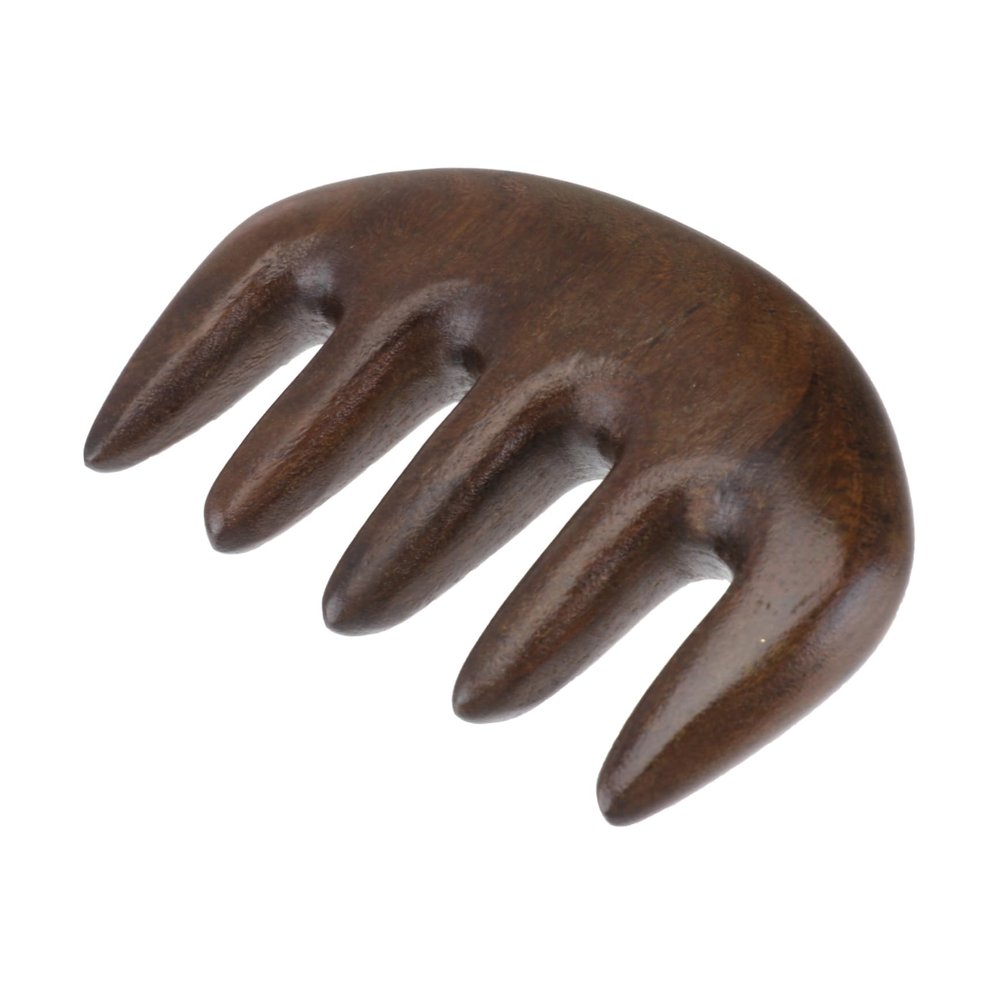 FOMIYES 2pcs Natural Sandalwood Massage Comb Thickened Wide Tooth Tool for Scalp Relief Neck and Back Relaxation Ergonomic Design for Men and