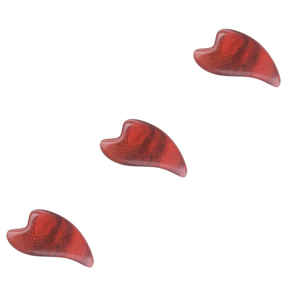 FOMIYES 3pcs Guasha Massage Tool Face Beauty Massager Skin Scraping Board Wooden Massaging Plate