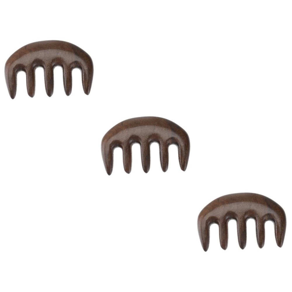 FOMIYES 3pcs Thickened Sandalwood Massage Comb for Scalp Relaxation and Care Wide Tooth Detangler for and Circulation