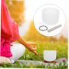 ibasenice White Chakra Crystal Singing Bowl for Yoga Meditation Healing Music Instrument Portable Sound Therapy for Stress Relief and Mindfulness Practice view 2