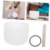 ibasenice White Chakra Crystal Singing Bowl for Yoga Meditation Healing Music Instrument Portable Sound Therapy for Stress Relief and Mindfulness Practice view 3