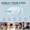 Icesor Round Clear Blue Light Blocking Muses Style Glasses Preppy Look Chic Frame Lightweight Anti Eye Strain Screen Protection TV Computer Gaming Office for Women and Men view 4