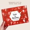 Valentine's Day Tea Gift, Love Is Brewing Tea Sampler by TEASAYS, Premium Whole Leaf Tea Bags with Love Messages, Romantic Gift for Her, Him, Girlfriend, Boyfriend, Wife, Husband, Partner view 2
