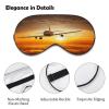 Sleep Mask,Eye Mask for Women and Men Eye Masks for Sleep Aircraft Plane at Sunset Printedfor Travel & Sleep Lightweight Adjustable Shoulder Straps view 3
