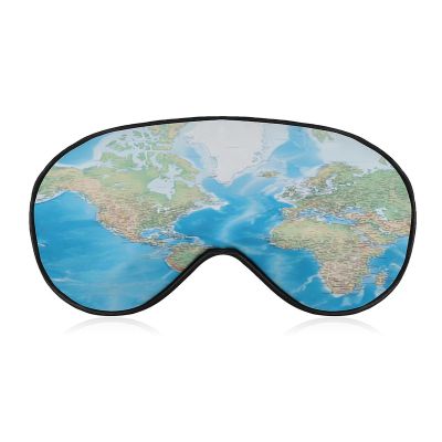 Sleep Mask,Eye Mask for Women and Men Eye Masks for Sleep World Map Printedfor Travel & Sleep Lightweight Adjustable Shoulder Straps