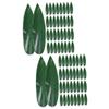 BIUDECO 200pcs Japanese Sushi Plate Decor Bamboo Leaves Mat Green Leaves Decor for Restaurant view 1