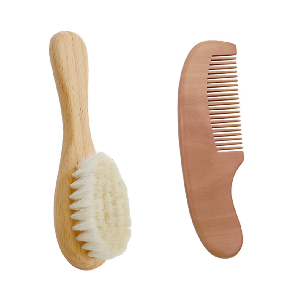 LALADEFIEE Baby Shower Brush Kit Shower Scrubber for Body Soft Bristle Hair Care Comb Baby Bathing Essentials