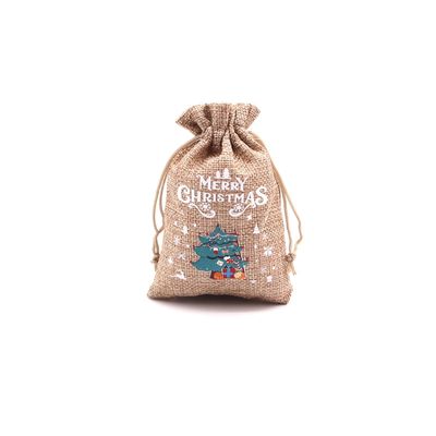 5Pcs Xmas Jute Bags 10x14 15x20cm Christmas Candy Gift Bag Drawstring Pouches Nice Packaging Bags(15x20cm,5PCS_TYPE S)