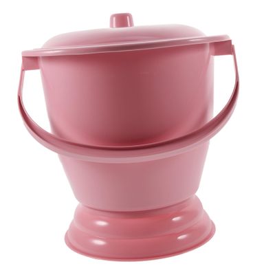 NULYLU Portable Chamber Pot with Lid Handheld Urinal for Elderly Boy Girl Pregnant Women Lightweight and Durable Spittoon for Home Use Easy to Carry Red Design