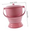 NULYLU Portable Chamber Pot with Lid Handheld Urinal for Elderly Boy Girl Pregnant Women Lightweight and Durable Spittoon for Home Use Easy to Carry Red Design view 2